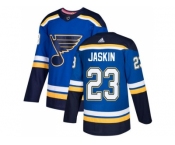 Men Adidas St.Louis Blues #23 Dmitrij Jaskin Blue Home Authentic Stitched NHL Jersey