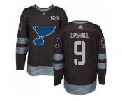 Men Adidas St.Louis Blues #9 Scottie Upshall Black 1917-2017 100th Anniversary Stitched NHL Jersey