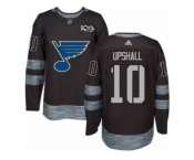 Men's Adidas St. Louis Blues #10 Scottie Upshall Authentic Black 1917-2017 100th Anniversary NHL Jersey