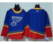 Men's Blues Blank Blue Red Authentic 2019 Heritage Stitched Hockey Jersey