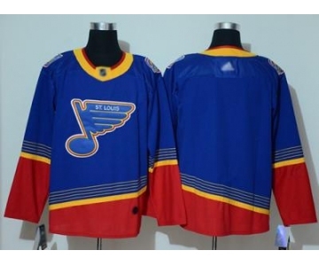 Men's Blues Blank Blue Red Authentic 2019 Heritage Stitched Hockey Jersey