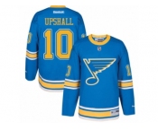 Men's Reebok St. Louis Blues #10 Scottie Upshall Authentic Blue 2017 Winter Classic NHL Jersey