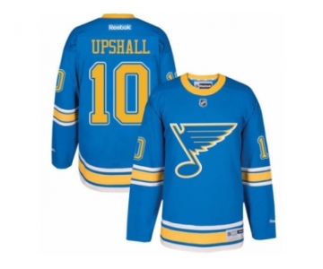 Men's Reebok St. Louis Blues #10 Scottie Upshall Authentic Blue 2017 Winter Classic NHL Jersey