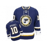 Men's Reebok St. Louis Blues #10 Scottie Upshall Authentic Navy Blue Third NHL Jersey