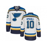 Men's Reebok St. Louis Blues #10 Scottie Upshall Authentic White Away NHL Jersey