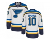 Men's Reebok St. Louis Blues #10 Scottie Upshall Authentic White Away NHL Jersey