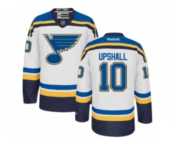 Men's Reebok St. Louis Blues #10 Scottie Upshall Authentic White Away NHL Jersey