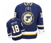 Men's Reebok St. Louis Blues #18 Ty Rattie Authentic Navy Blue Third NHL Jersey