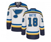 Men's Reebok St. Louis Blues #18 Ty Rattie Authentic White Away NHL Jersey