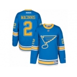 Men's Reebok St. Louis Blues #2 Al Macinnis Authentic Blue 2017 Winter Classic NHL Jersey