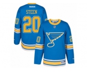 Men's Reebok St. Louis Blues #20 Alexander Steen Authentic Blue 2017 Winter Classic NHL Jersey