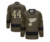 Men's Reebok St. Louis Blues #44 Chris Pronger Authentic Green Salute to Service NHL Jersey