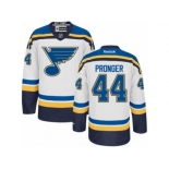 Men's Reebok St. Louis Blues #44 Chris Pronger Authentic White Away NHL Jersey