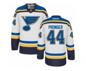 Men's Reebok St. Louis Blues #44 Chris Pronger Authentic White Away NHL Jersey