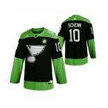 Men's St. Louis Blues #10 Brayden Schenn Green Hockey Fight nCoV Limited Hockey Jersey