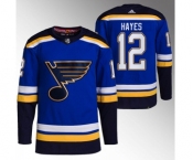 Men's St. Louis Blues #12 Kevin Hayes Blue Stitched Jersey