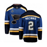 Men's St. Louis Blues #2 Al Macinnis Fanatics Branded Royal Blue Home Breakaway 2019 Stanley Cup Champions Hockey Jersey