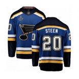 Men's St. Louis Blues #20 Alexander Steen Fanatics Branded Royal Blue Home Breakaway 2019 Stanley Cup Champions Hockey Jersey