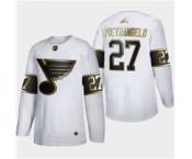 Men's St. Louis Blues #27 Alex Pietrangelo White Golden Edition Limited Stitched Hockey Jersey