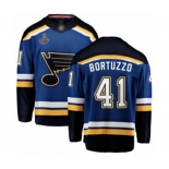 Men's St. Louis Blues #41 Robert Bortuzzo Fanatics Branded Royal Blue Home Breakaway 2019 Stanley Cup Champions Hockey Jersey