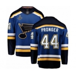 Men's St. Louis Blues #44 Chris Pronger Fanatics Branded Royal Blue Home Breakaway 2019 Stanley Cup Champions Hockey Jersey