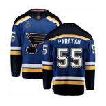 Men's St. Louis Blues #55 Colton Parayko Fanatics Branded Royal Blue Home Breakaway 2019 Stanley Cup Champions Hockey Jersey