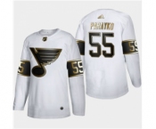 Men's St. Louis Blues #55 Colton Parayko White Golden Edition Limited Stitched Hockey Jersey