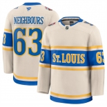 Men's St. Louis Blues #63 Jake Neighbours Cream 2024-25 Winter Classic Stitched Hockey Jersey