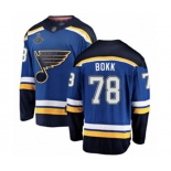 Men's St. Louis Blues #78 Dominik Bokk Fanatics Branded Royal Blue Home Breakaway 2019 Stanley Cup Champions Hockey Jersey