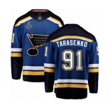 Men's St. Louis Blues #91 Vladimir Tarasenko Fanatics Branded Royal Blue Home Breakaway 2019 Stanley Cup Champions Hockey Jersey