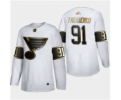 Men's St. Louis Blues #91 Vladimir Tarasenko White Golden Edition Limited Stitched Hockey Jersey