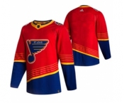 Men's St. Louis Blues Blank Red 2020-21 Reverse Retro Alternate Hockey Jersey