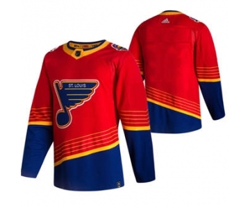 Men's St. Louis Blues Blank Red 2020-21 Reverse Retro Alternate Hockey Jersey