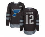 St. Louis Blues #12 Jori Lehtera Black 1917-2017 100th Anniversary Stitched NHL Jersey