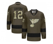 St. Louis Blues #12 Jori Lehtera Green Salute to Service Stitched NHL Jersey