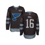 St. Louis Blues #16 Brett Hull Black 1917-2017 100th Anniversary Stitched NHL Jersey