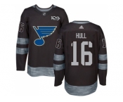 St. Louis Blues #16 Brett Hull Black 1917-2017 100th Anniversary Stitched NHL Jersey