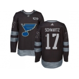 St. Louis Blues #17 Jaden Schwartz Black 1917-2017 100th Anniversary Stitched NHL Jersey