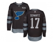 St. Louis Blues #17 Jaden Schwartz Black 1917-2017 100th Anniversary Stitched NHL Jersey