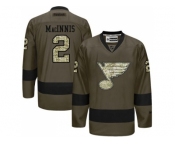 St. Louis Blues #2 Al MacInnis Green Salute to Service Stitched NHL Jersey