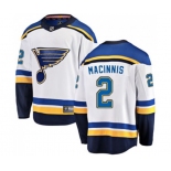 St. Louis Blues #2 Al Macinnis Fanatics Branded White Away Breakaway NHL Jersey