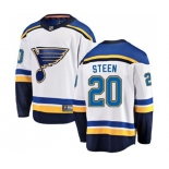 St. Louis Blues #20 Alexander Steen Fanatics Branded White Away Breakaway NHL Jersey