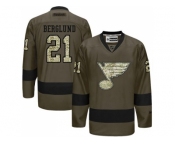 St. Louis Blues #21 Patrik Berglund Green Salute to Service Stitched NHL Jersey