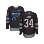 St. Louis Blues #34 Jake Allen Black 1917-2017 100th Anniversary Stitched NHL Jersey