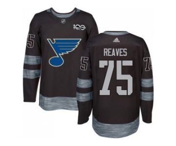 St. Louis Blues #75 Ryan Reaves Black 1917-2017 100th Anniversary Stitched NHL Jersey