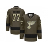 St. Louis Blues #77 Pierre Turgeon Green Salute to Service Stitched NHL Jersey