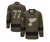 St. Louis Blues #77 Pierre Turgeon Green Salute to Service Stitched NHL Jersey