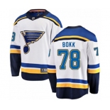 St. Louis Blues #78 Dominik Bokk Fanatics Branded White Away Breakaway NHL Jersey