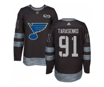 St. Louis Blues #91 Vladimir Tarasenko Black 1917-2017 100th Anniversary Stitched NHL Jersey