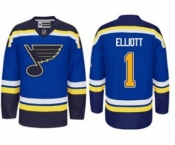 nhl jerseys st. louis blues #1 elliott blue[elliott]